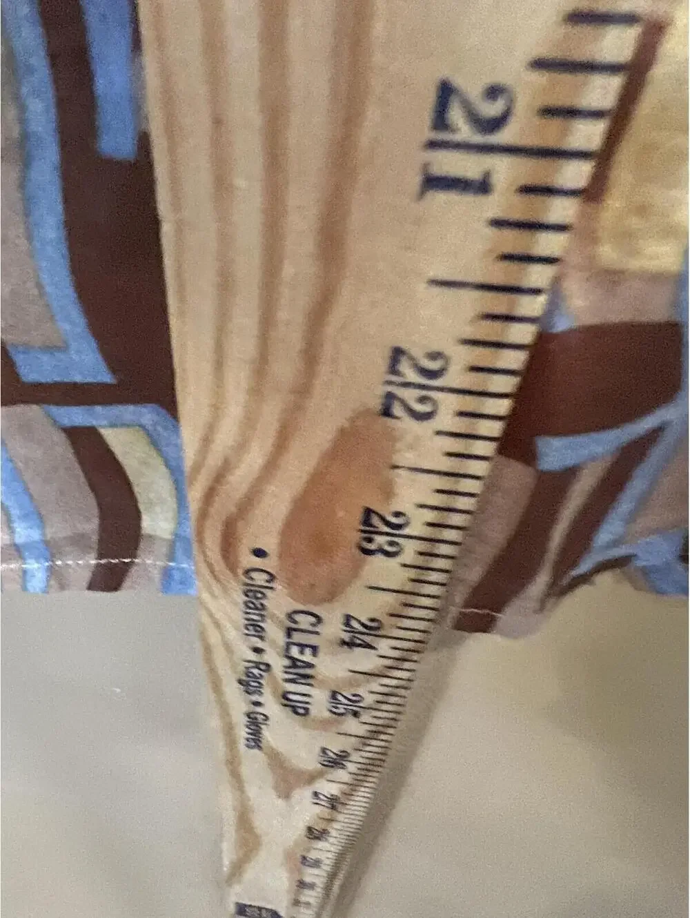 J. McLaughlin Printed Cotton Top Abstract Art Retro Blue & Brown Button Up Small - Picture 9 of 10